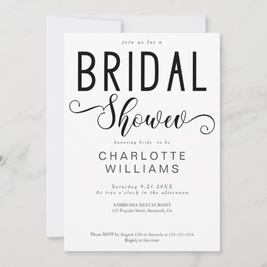 Minimaal Elegant Calligrafie Script Vrijgezellenfe Kaart (Voorkant)