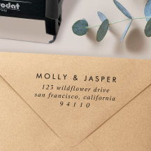 Minimaal Elegant Chic Typography Return Address