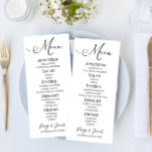 Minimaal Elegant Classic Wedding Food Menu<br><div class="desc">Dit is een minimalistisch,  elegant huwelijksmenu.</div>