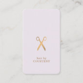 Minimaal Elegant Clean Faux Gold Hair Stylist Visitekaartje (Voorkant)