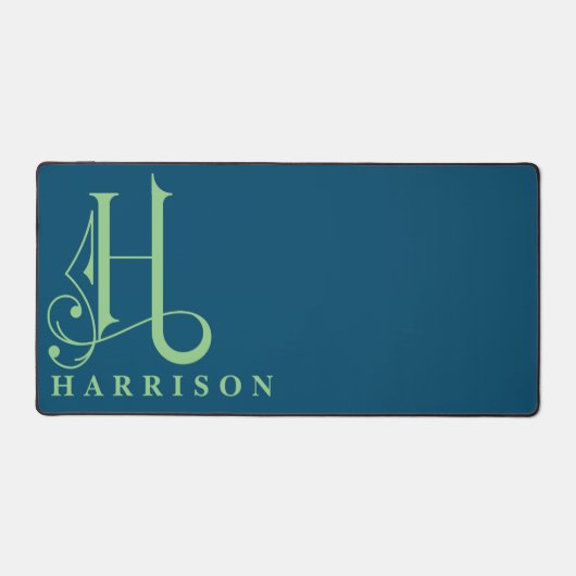 Minimaal Elegant Decoratief Monogram H Bureaumat (Voorkant)