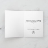 Minimaal Elegant Deer Kerstboom Corporate Feestdagen Kaart (Binnen)