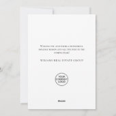 Minimaal Elegant Deer Kerstboom Corporate Feestdagenkaart (Achterkant)