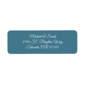 Minimaal Elegant Dusty Blauw Groen Retouradres Etiket (Voorkant)