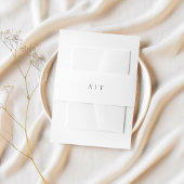 Minimaal Elegant Eenvoudig Chic Monogram Huwelijk Uitnodigingen Wikkel