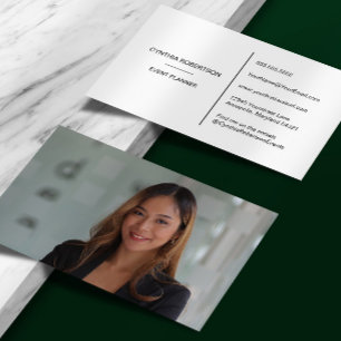 Minimaal elegant eenvoudig professioneel hoofdscho visitekaartje