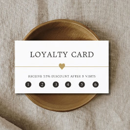 Minimaal Elegant Faux Gold Heart Beauty Salon Klantenkaartje