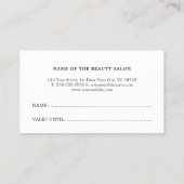 Minimaal Elegant Faux Gold Heart Beauty Salon Klantenkaartje (Achterkant)