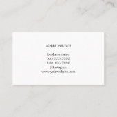Minimaal Elegant Faux Silver Hair Stylist Visitekaartje (Achterkant)
