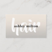 Minimaal Elegant Faux Silver Hair Stylist Visitekaartje (Voorkant)