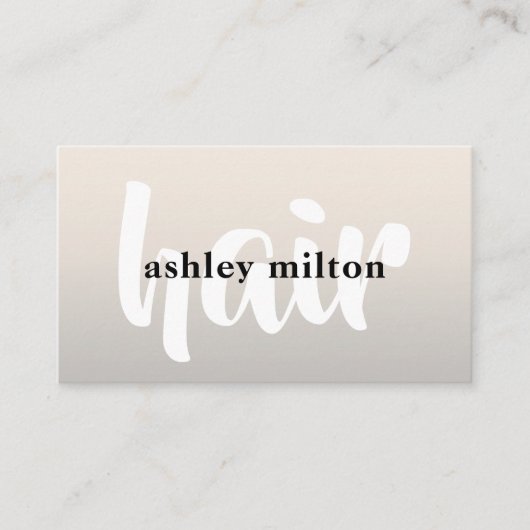 Minimaal Elegant Faux Silver Hair Stylist Visitekaartje (Voorkant)