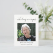 MINIMAAL ELEGANT FOTO SYMPATHY MEMORIAL DANK U UITNODIGING BRIEFKAART (Staand voorkant)