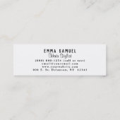 Minimaal Elegant Gold Foil Haarstylist Mini Visitekaartje (Achterkant)