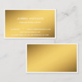 Minimaal Elegant Gold White Edge Writer Editor Visitekaartje (Voorkant / Achterkant)
