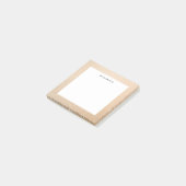 Minimaal elegant gouden geraffineerd grensontwerp post-it® notes (Schuin)