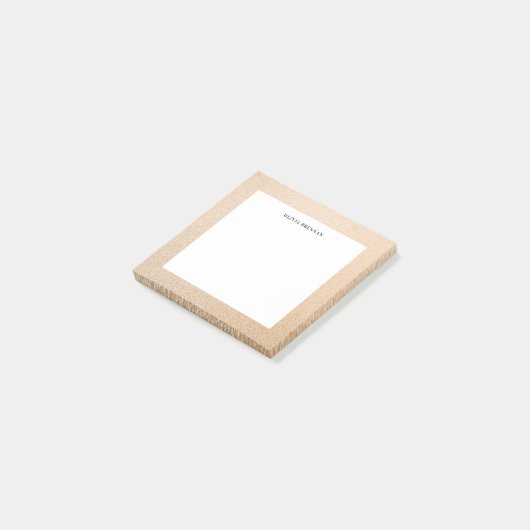 Minimaal elegant gouden geraffineerd grensontwerp post-it® notes (Schuin)