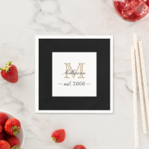 Minimaal Elegant Gouden Monogram Familie Jaar Opri