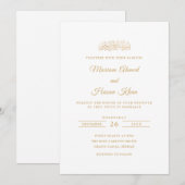 Minimaal Elegant Gouden Stijlvolle Script Moeslim Kaart (Voorkant / Achterkant)
