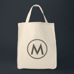 Minimaal Elegant Gray Monogram Tote Bag<br><div class="desc">Dit moderne ontwerp van de canvas tas biedt een minimalistisch elegant monogram met uw initiaal in elegante grijze typografie voor een eenvoudige en professionele look.</div>