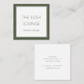 Minimaal Elegant Green Lijst Border Visitekaartje (Voorkant / Achterkant)