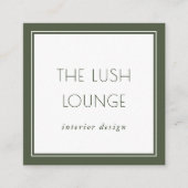 Minimaal Elegant Green Lijst Border Visitekaartje (Voorkant)