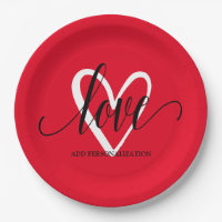 Minimaal Elegant Hart op Rood