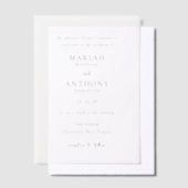 Minimaal Elegant Huwelijk Vellum Uitnodigingen (Offset)