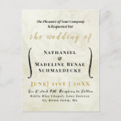 Minimaal Elegant Ivory Wedding Briefkaart. Briefkaart (Voorkant)