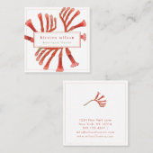 Minimaal, Elegant Kangaroo Paw Flowers Square Busi Vierkante Visitekaartje (Voorkant / Achterkant)