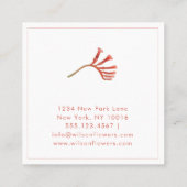 Minimaal, Elegant Kangaroo Paw Flowers Square Busi Vierkante Visitekaartje (Achterkant)