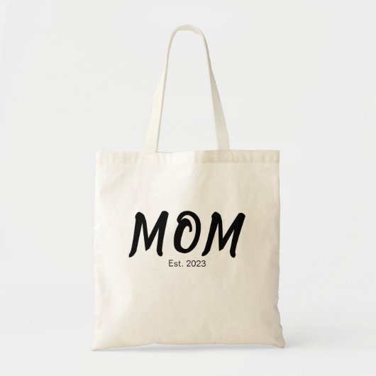Minimaal Elegant Krachtig Aangepaste Datum Moeder Tote Bag (Voorkant)