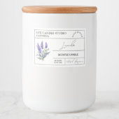Minimaal Elegant Lavendel Kaars Pot Label Voedselcontainer Etiket (Voorkant)