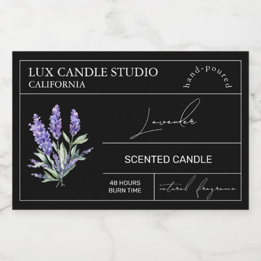Minimaal Elegant Lavendel Kaars Pot Label Voedselcontainer Etiket (Enkel label)