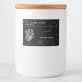 Minimaal Elegant Lavendel Kaars Pot Label Voedselcontainer Etiket (Voorkant)