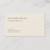 Minimaal Elegant Leaf Logo Visitekaartje (Voorkant)