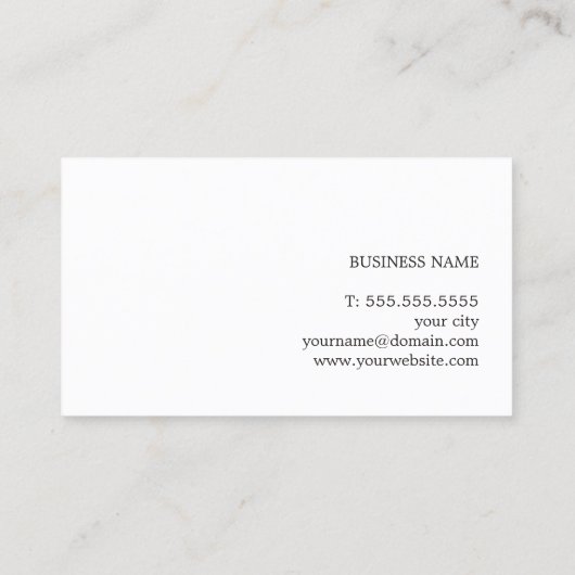 Minimaal Elegant Licht Grijs Wit Consultant Visitekaartje (Achterkant)