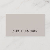 Minimaal Elegant Licht Grijs Wit Consultant Visitekaartje (Voorkant)