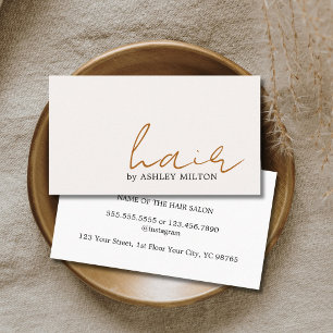 Minimaal Elegant Licht Pastelkleurig Kapsalon  Visitekaartje
