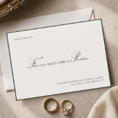 Minimaal Elegant Luxe Script Bruiloft Save The Date