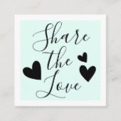 Minimaal Elegant Mint Green White Script Aanbevelingskaartje (Voorkant)