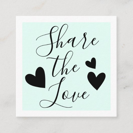 Minimaal Elegant Mint Green White Script Aanbevelingskaartje (Voorkant)