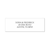 Minimaal Elegant Modern Bruiloft Retouradres Zelfinktende Stempel (Design)