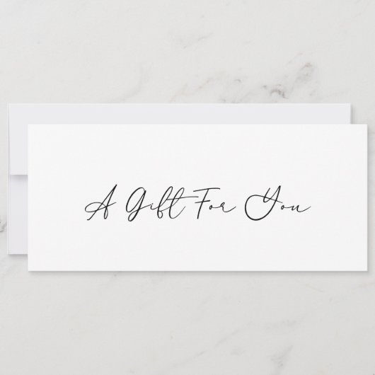 Minimaal Elegant Modern Business Gift Certificaat (Voorkant)