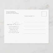 Minimaal Elegant Modern Eenvoudig Bewaar de datumf Aankondigingskaart (Achterkant)