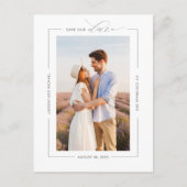 Minimaal Elegant Modern Eenvoudig Bewaar de datumf Aankondigingskaart (Voorkant)