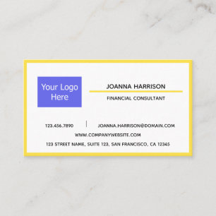 Minimaal Elegant modern Logo Shiny Gold Lijst Visitekaartje
