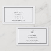 Minimaal Elegant Modern Professioneel Logo Contact Visitekaartje (Voorkant / Achterkant)