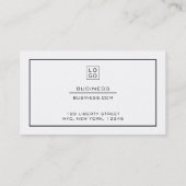 Minimaal Elegant Modern Professioneel Logo Contact Visitekaartje (Achterkant)