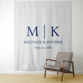 Minimaal & Elegant Monogram Bruiloft Wandkleed (In situ)