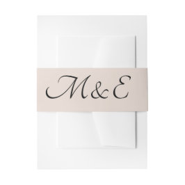 Minimaal Elegant Monogram Uitnodiging Buikband Uitnodigingen Wikkel